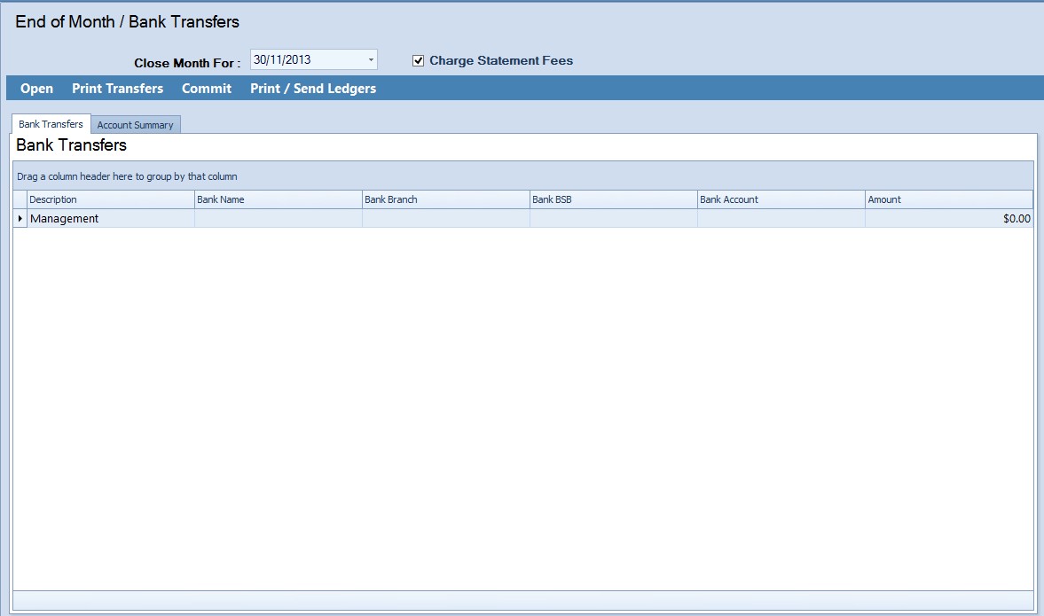 End of Month Reporting